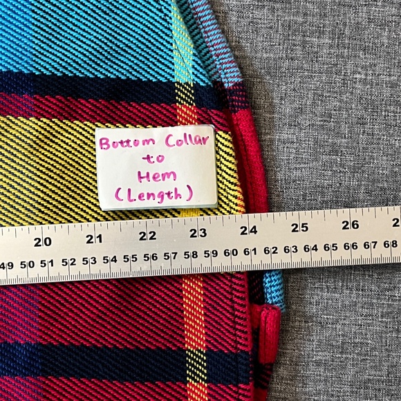 Topo Designs Plaid Cotton Flannel Button Down Shirt - Women's Size M - Red Multi - Picture 8 of 9